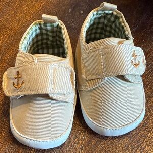 Beige Anchor Baby Shoes
